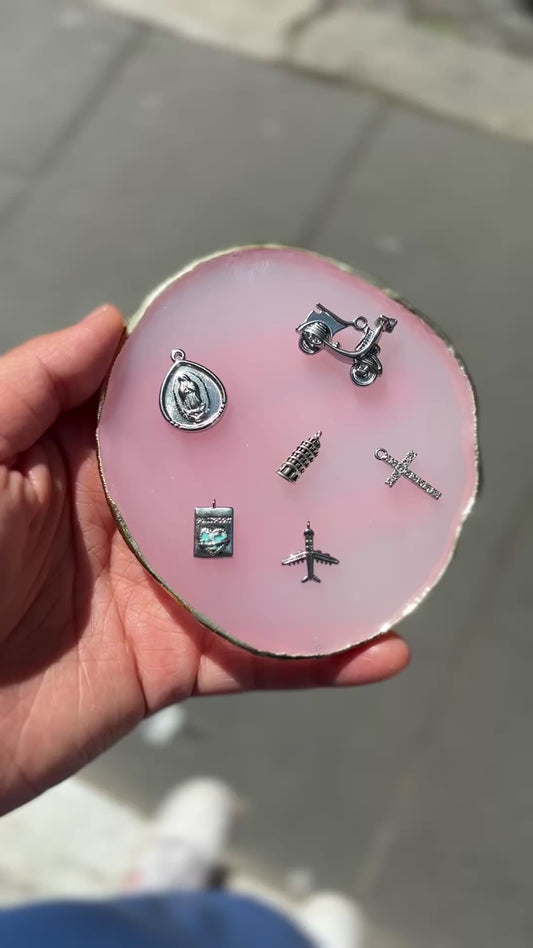 Charm acciaio inox argento