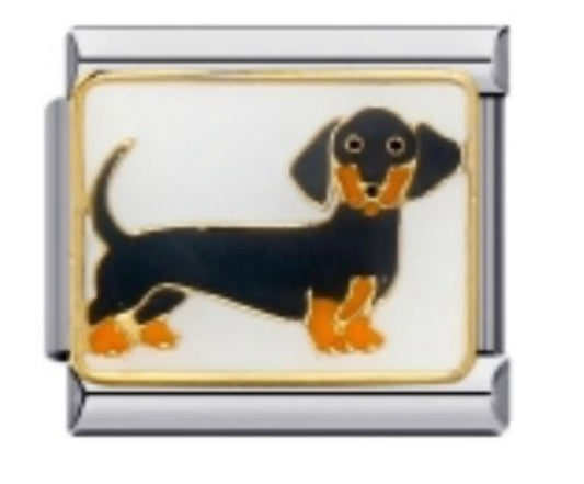 Italian charm argento bassotto